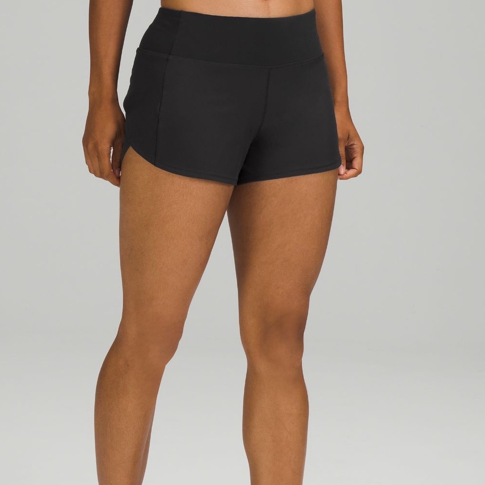 Speed up mid rise lululemon gray shorts size six